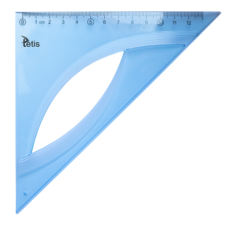 EKIERKA RÓWNORAMIENNA NIEBIESKA 13CM