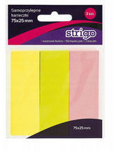Karteczki samoprzylepne Strigo 75x25 Neon