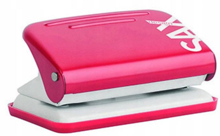 Dziurkacz Design 218 do 12 kartek czerwony