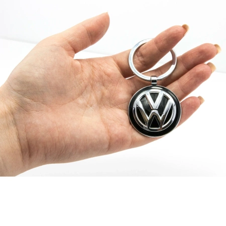 BRELOK TROIKA VW VOLKSWAGEN KEYRING METAL CHROMOWANY