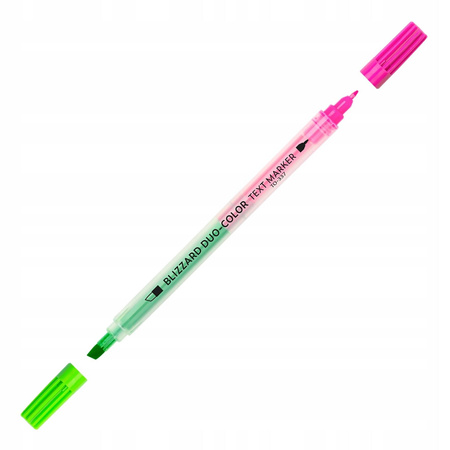 ZAKREŚLACZ BLIZZARD DUO-COLOR ZIELONO-RÓŻOWY TOMA