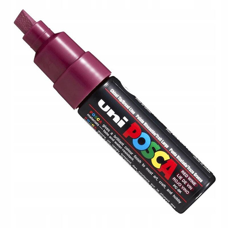 Uni marker Posca PC-8K plakatowy CIEMNY CZERWONY.