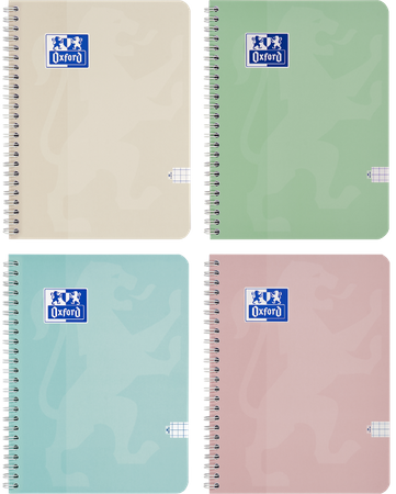 KOŁOZESZYT OXFTOU PASTEL 2SPI A4 80K KRATKA