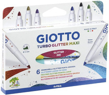 Giotto pisaki Turbo Glitter Maxi 6 kolorów