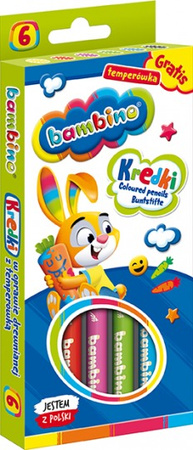 Kredki Bambino 6 kolorów drewniana oprawa