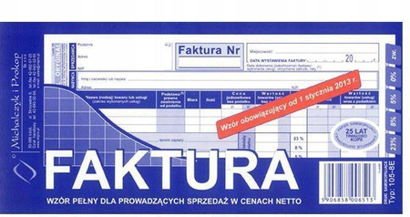 Faktura netto Michalczyk i Prokop 105-8E 1/3 A4 80