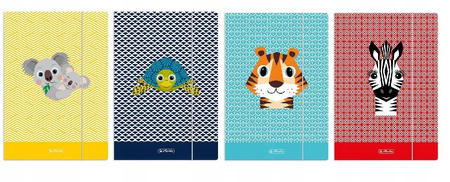 Herlitz Teczka A4 z gumką Cute Animals MIX