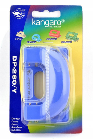 Dziurkacz do 11 kartek blister błękitny biurowy