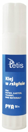 Klej w sztyfcie Tetis BG099 opakowanie 21g typ PVA