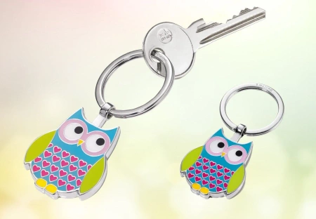 BRELOK TROIKA ROSY, EMALIOWANY METAL