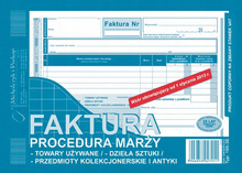 Faktura marża towary antyki M i P 195-3E A5 80