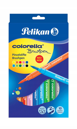 Flamastry pędzelkowe Pelikan Colorella 10 kolorów