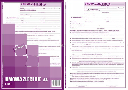 Druk Umowa zlecenie A4 Emeko 889 (1+1)