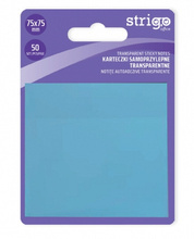 KARTECZKI STRIGO SAMOPRZYLEPNE NIEBIESKIE 75X75 50K