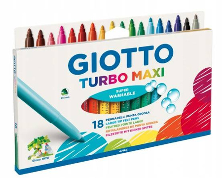 Pisaki Turbo Maxi Giotto 18 kolorów