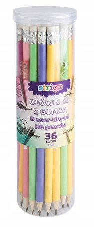 Strigo Ołówek pastelowy HB z gumką 1 szt.