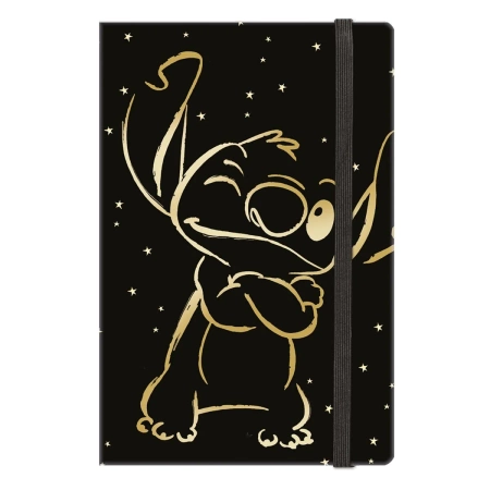 DISNEY GOLD NOTES A5 80K LINIA Z GUMKĄ WZÓR 3 STITCH