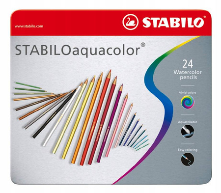 Kredki STABILO aquacolor etui metalbox 24 szt.