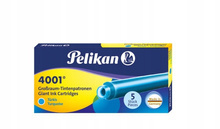 Naboje długie PELIKAN TURKUSOWE GTP/5 szt