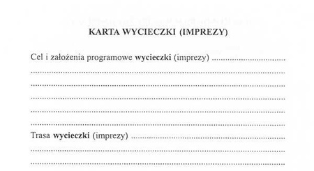 Karta wycieczki Typograf
