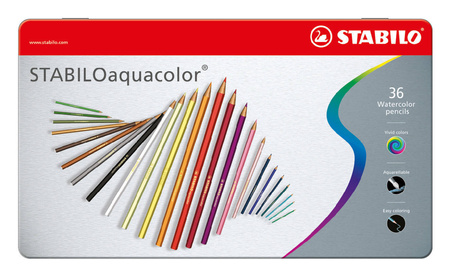 Kredki STABILO aquacolor etui metalbox 36 szt.