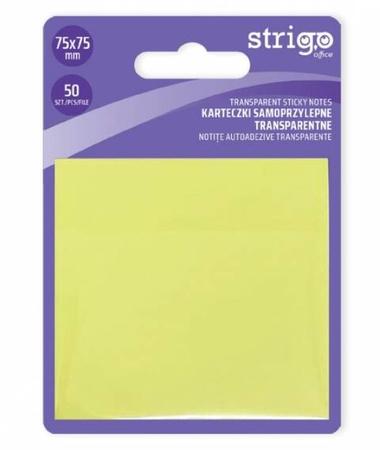 KARTECZKI STRIGO SAMOPRZYLEPNE ŻÓŁTE 75X75 50K