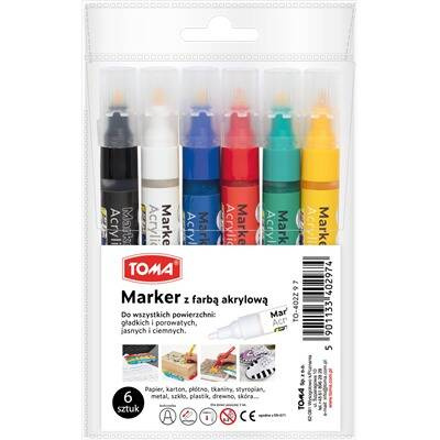 MARKER AKRYLOWY 402 ZESTAW 6SZT.