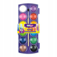 Farby Akwarelowe Strigo z pędzelkiem 12 kolorów