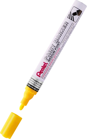 Marker zdobniczy aluminiowa obudowa żółty Pentel