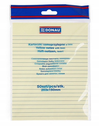 Bloczek samoprzylepny 75gsm żółty karteczki 12szt