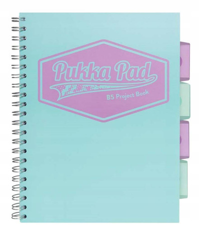 Kołozeszyt B5 Pukka Project Book Pastel Niebieski Krata