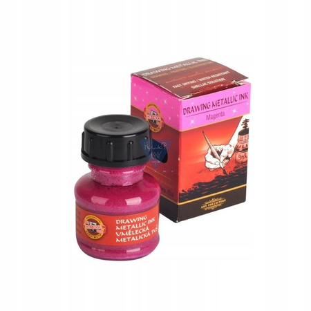 Tusz kreślarski metalik 20 g magenta Koh I Noor