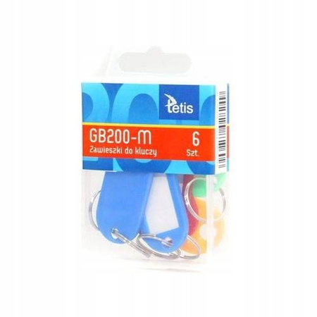 Zawieszki do kluczy Tetis GB200 pudełko 6 szt. mix