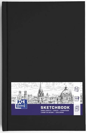 SZKICOWNIK OXFORD SKETCHBOOK SZYTY A5/96K CZARNY