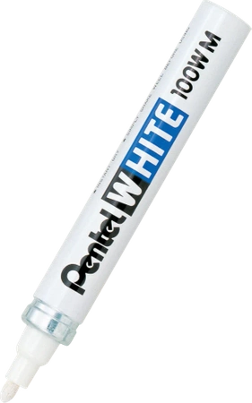 Marker zdobniczy Pentel biały X100WM średnia końcówka