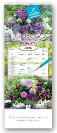 KALENDARZ NOTATNIKOWY WN02 KOMPOZYCJE KWIATOWE