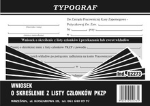 WNIOSEK O SKEŚLENIE Z LISTY