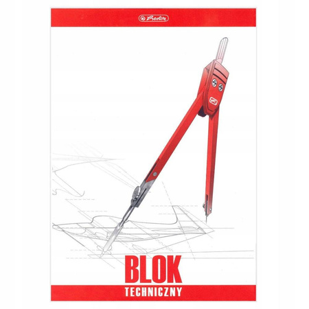 Blok techniczny A4 biały 10 kartek Herlitz