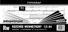 Druk RW 1/3 A4 1 pozycja Tyograf
