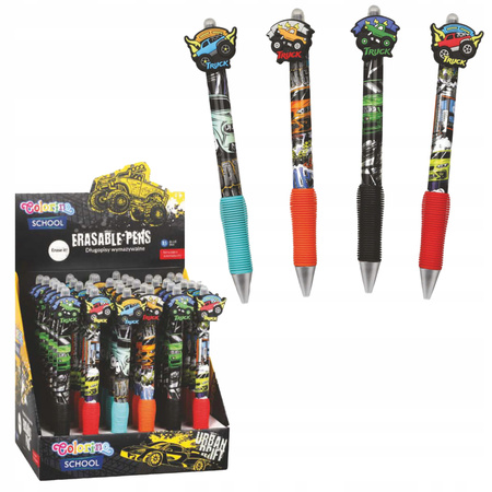 COLORINO DŁUGOPIS WYMAZYWALNY AUTOMATYCZNY CARS/TRUCK