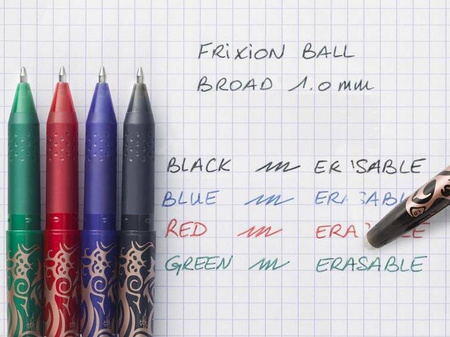 Wymazywalne Pióro kulkowe PILOT FRIXION 1mm Czarny
