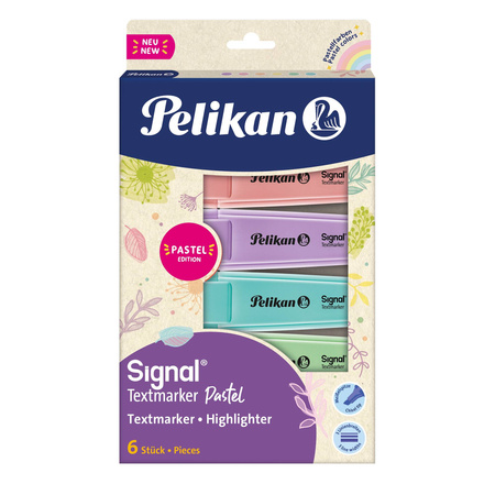 ZAKREŚLACZ SIGNAL PASTEL (6) MIX PELIKAN