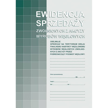 Ewid.sprzed.zwol.z akcyzy wyr.węgl.