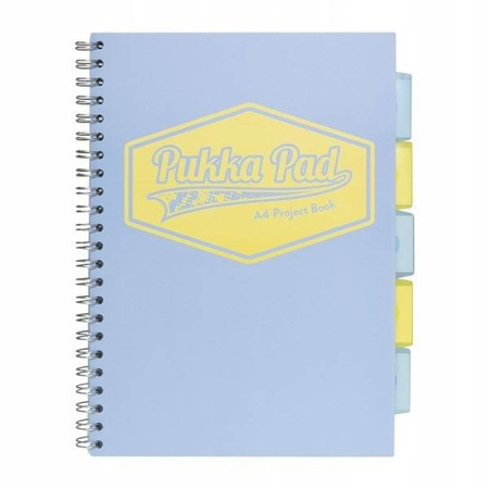 Kołozeszyt Pukka z 5 zakładek PASTEL Niebieski A4