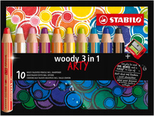 STABILO woody 3w1 kredki etui z temperówką 10 szt