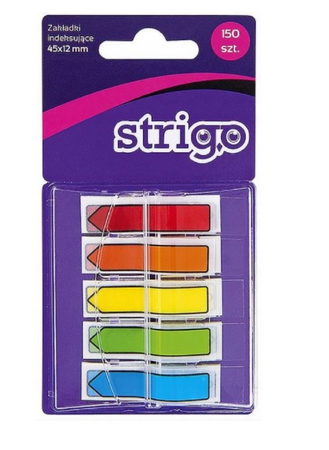 Karteczki indeksujące Strigo 5 kolorów