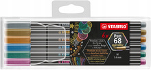 Flamastry STABILO Pen 68 METALIC Etui 6 kolorów