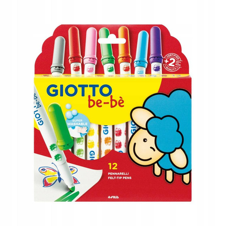 Giotto Bebe pisaki grube 12 kolorów