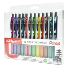 Pióro kulkowe Pentel BL77 zestaw 12sztuk mix kolorów