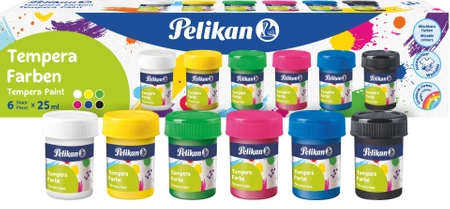 FARBY TEMPERA (6) 25ML PELIKAN